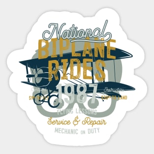 Biplane Sticker